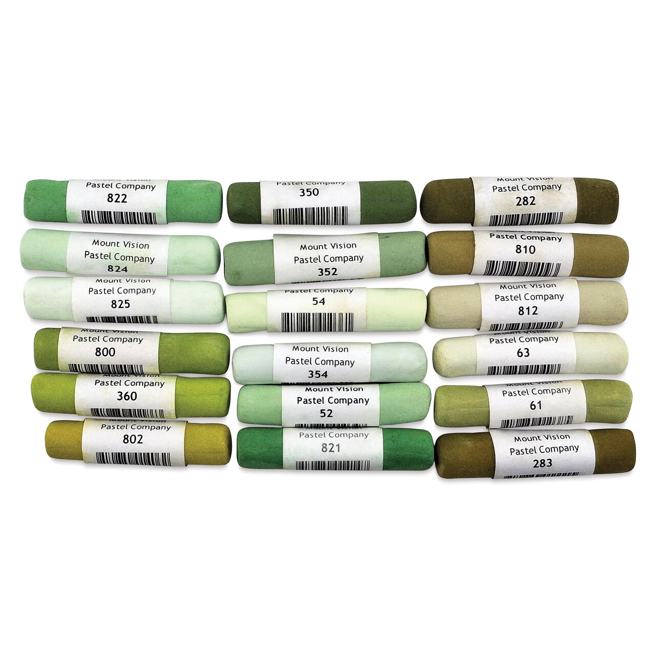 Mount Vision Soft Pastel Set - Warm Landscape Green, Set of 18